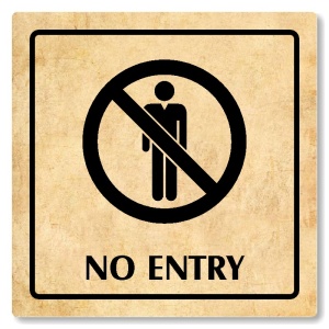 No entry, 80x80mm, pergamen, Arizona